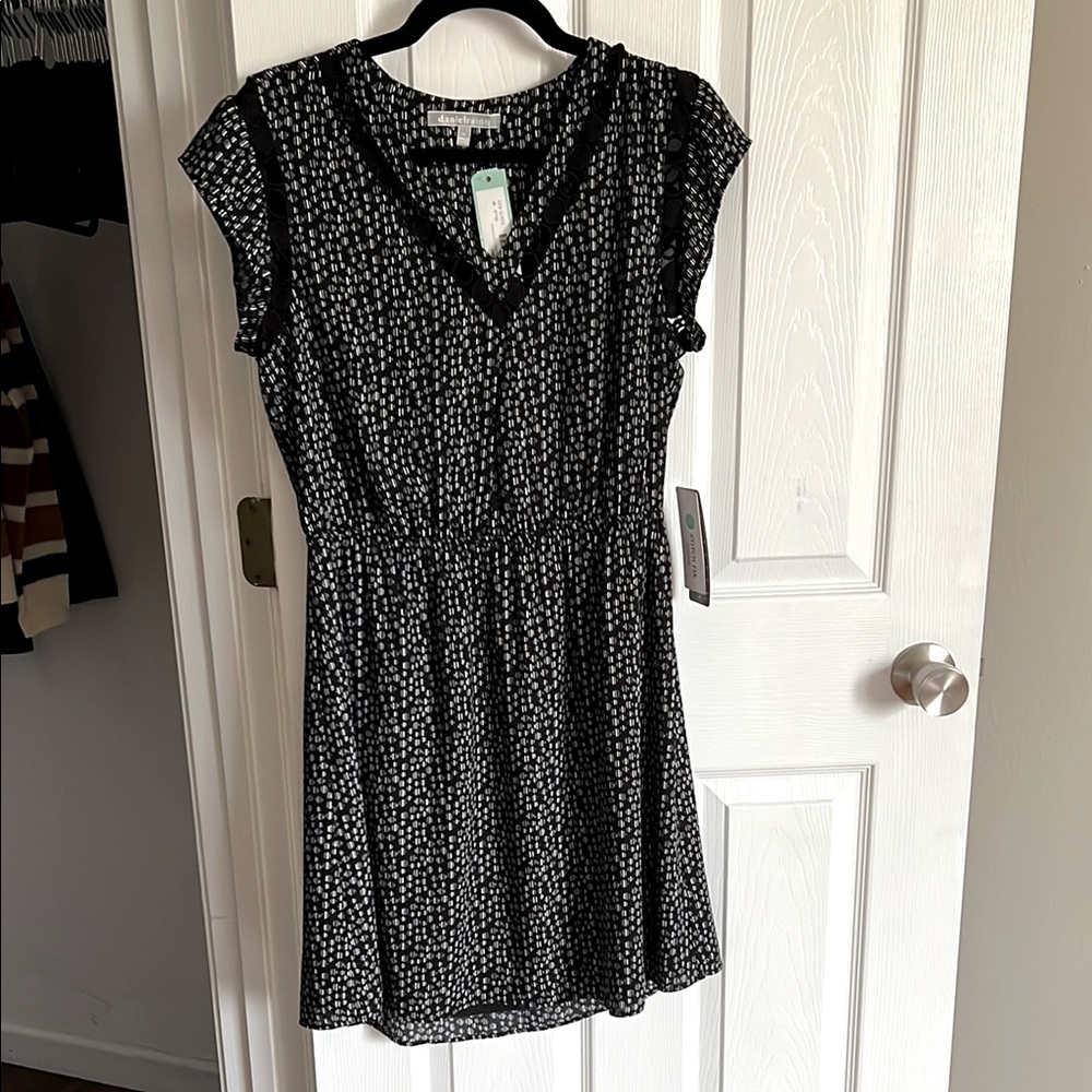 Black and White Patterned Dress